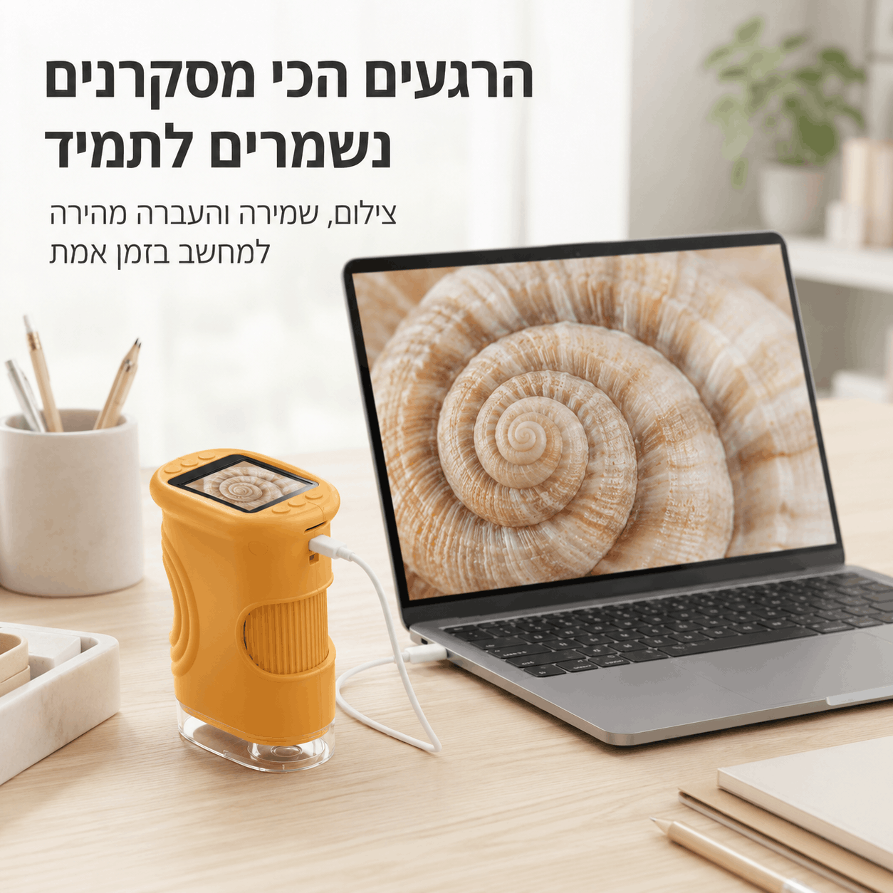™CurioScope - מיקרוסקופ דיגיטלי לילדים שמפתח סקרנות, חקר והתלהבות